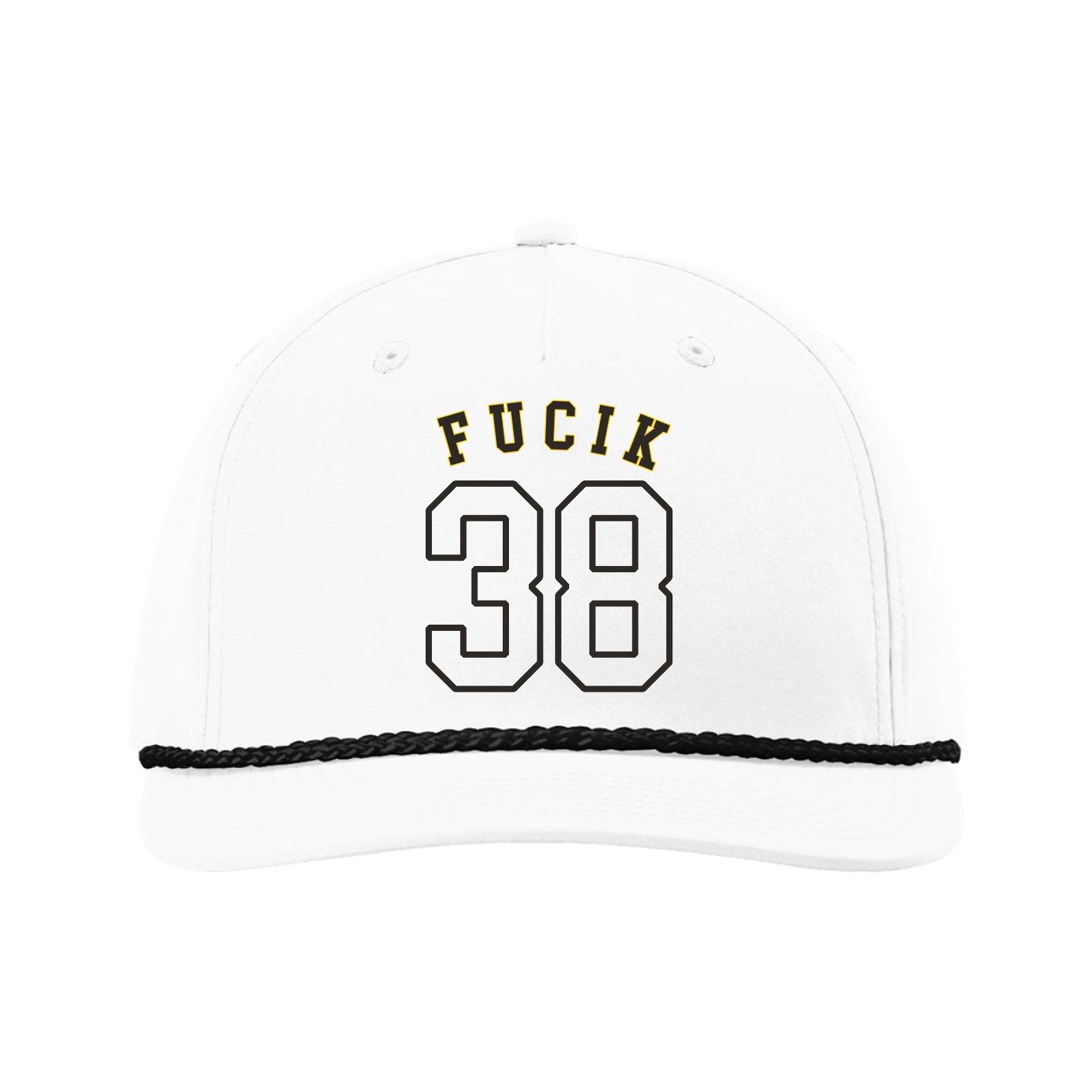 Five-Panel Classic Rope Cap — Shirsey Arch in White