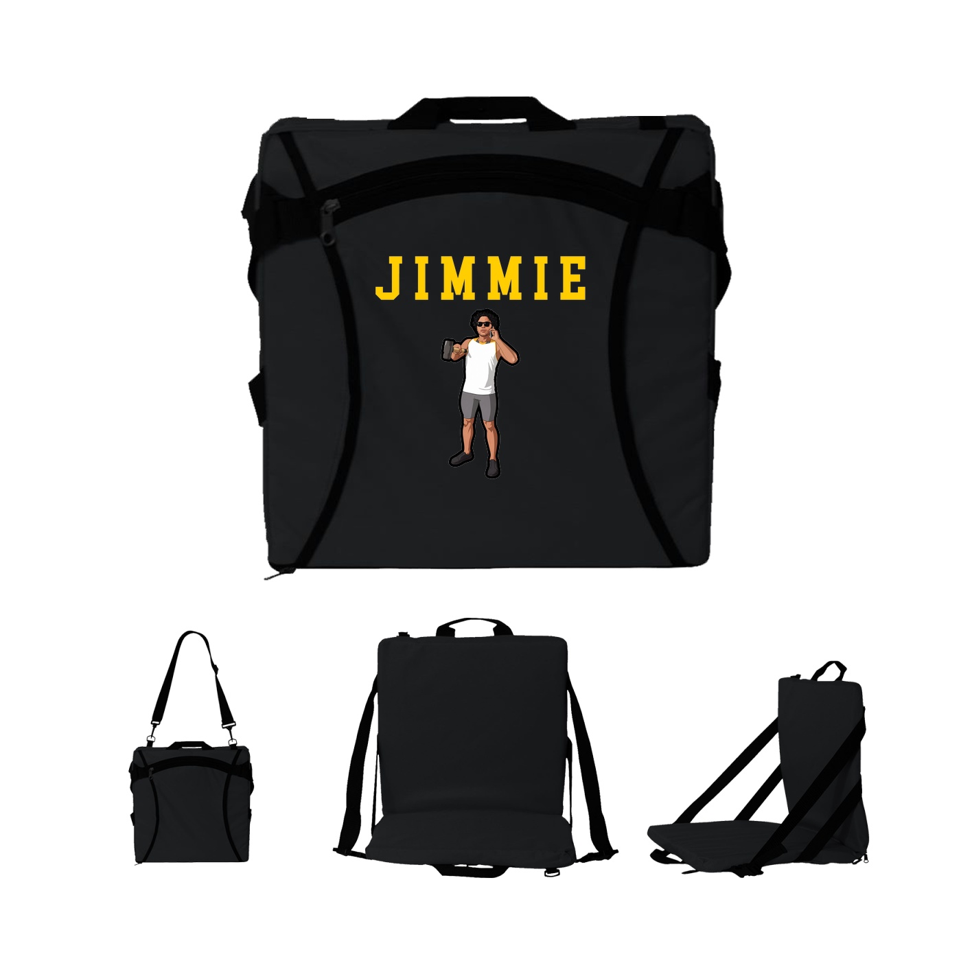 Folding Stadium Seat — Shirsey in Black