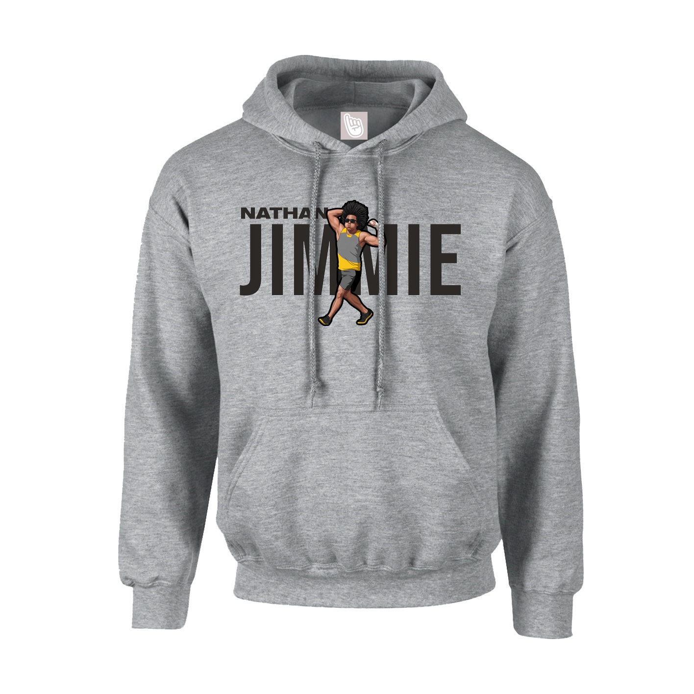 Hoodie — Player Name in Grey