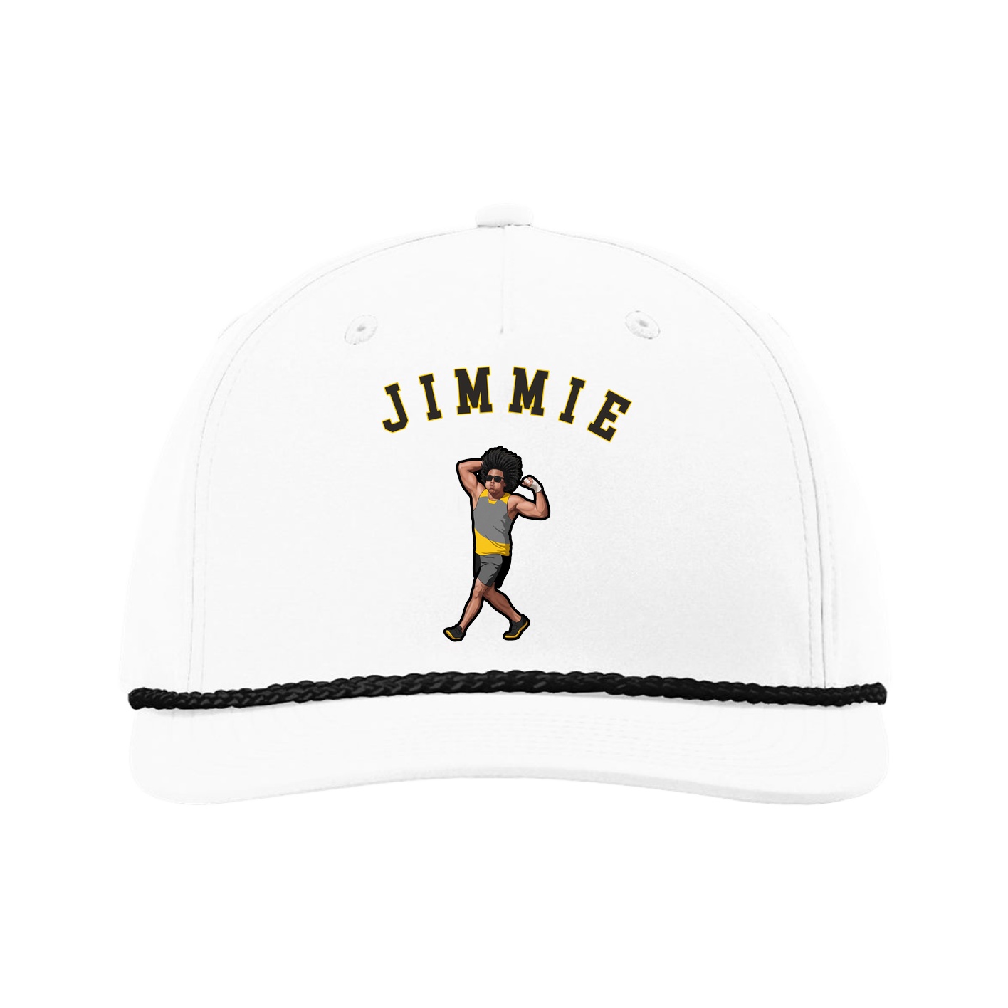Five-Panel Classic Rope Cap — Shirsey Arch in White