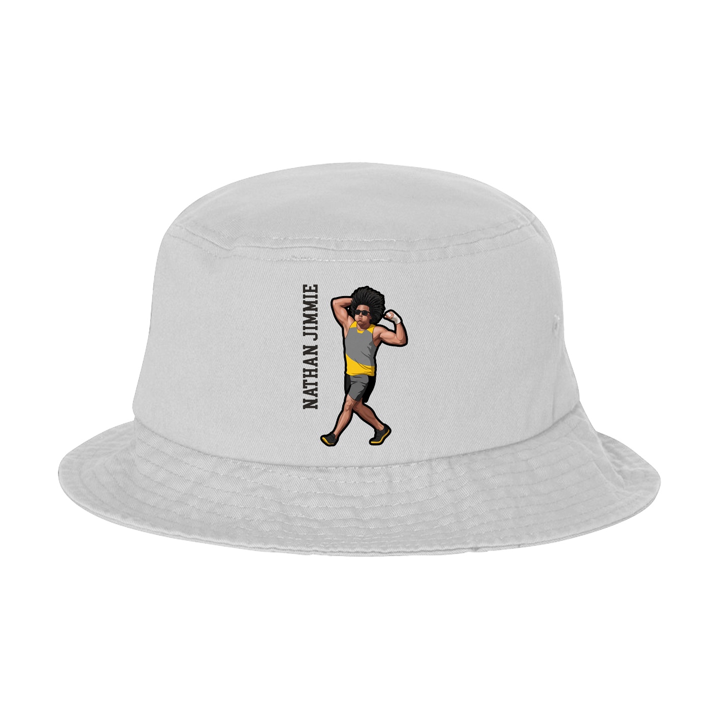 Bucket Cap — Name Vertical in White