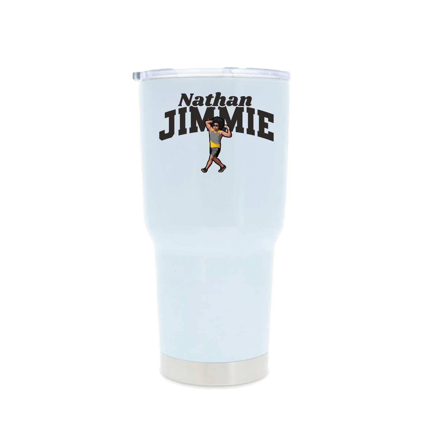 30oz Stainless Steel Tumbler — Signature Arch in White