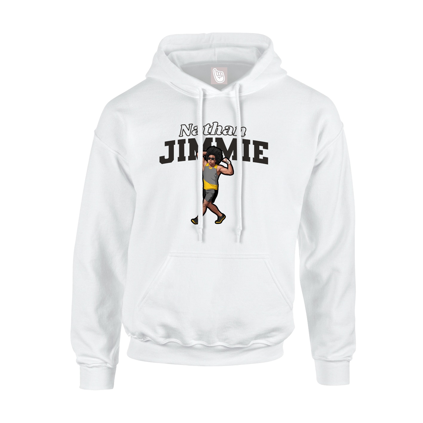 Hoodie — Name Arch in White