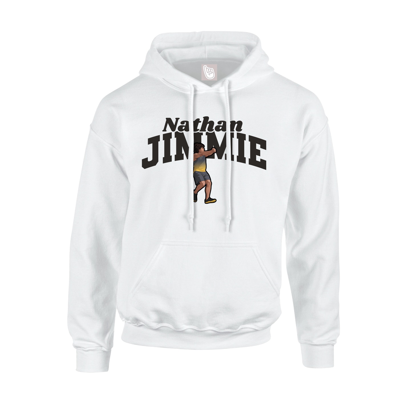 Youth Hoodie — Signature Arch in White