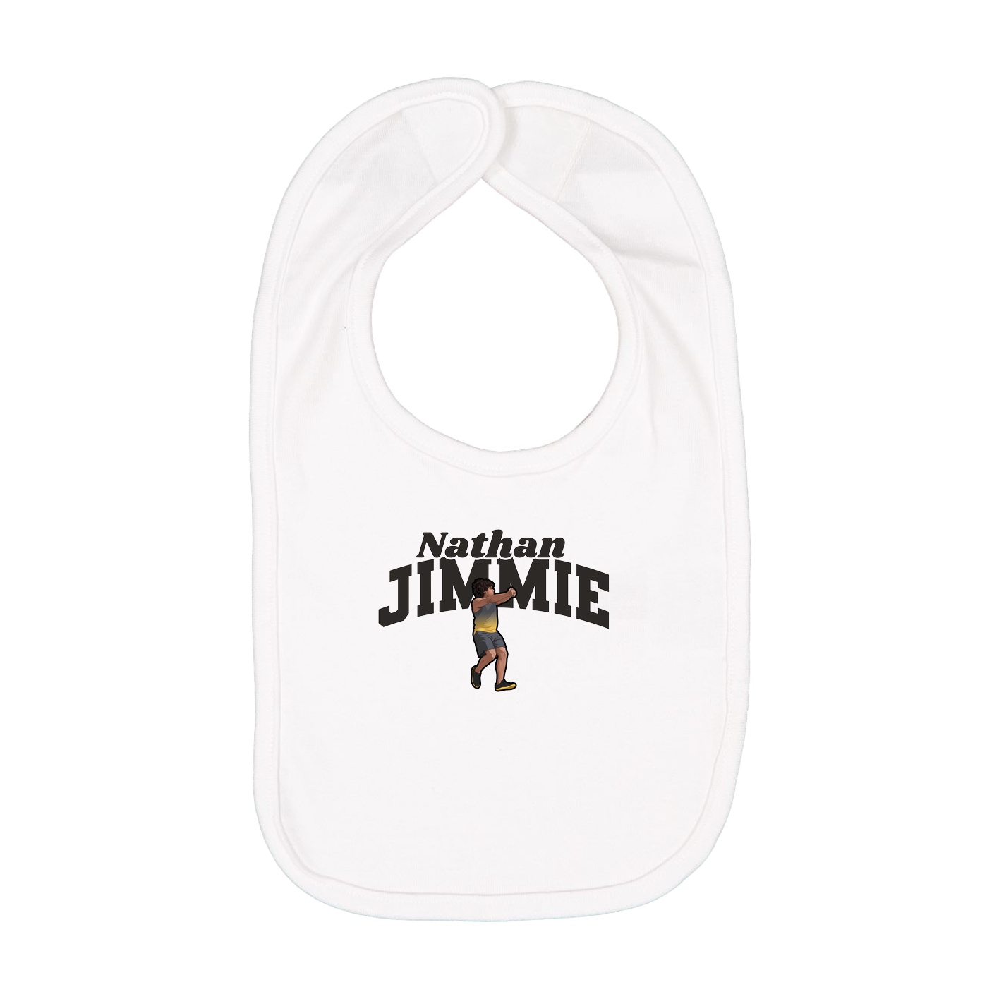Infant Bib — Signature Arch in White