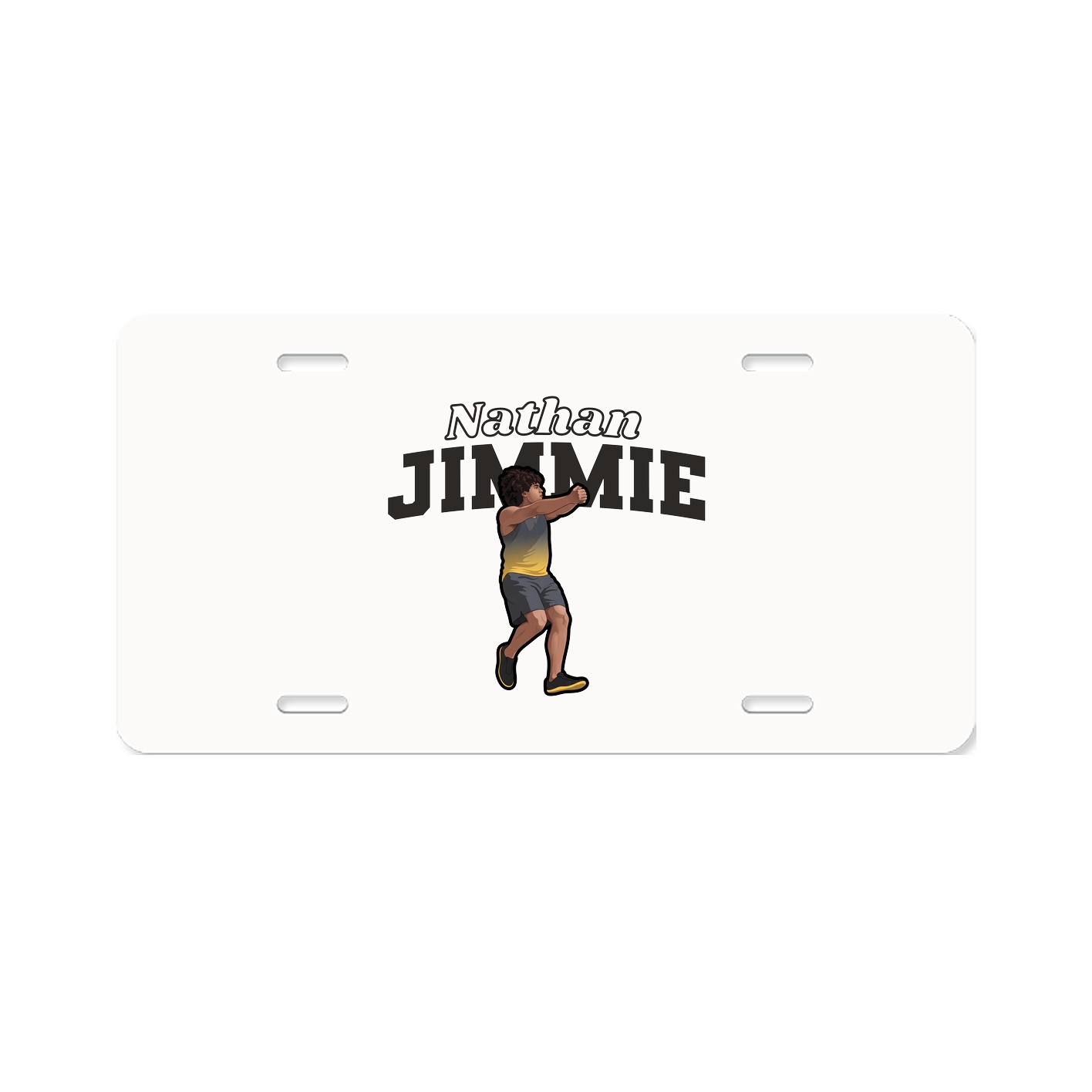 License Plate — Name Arch in Classic