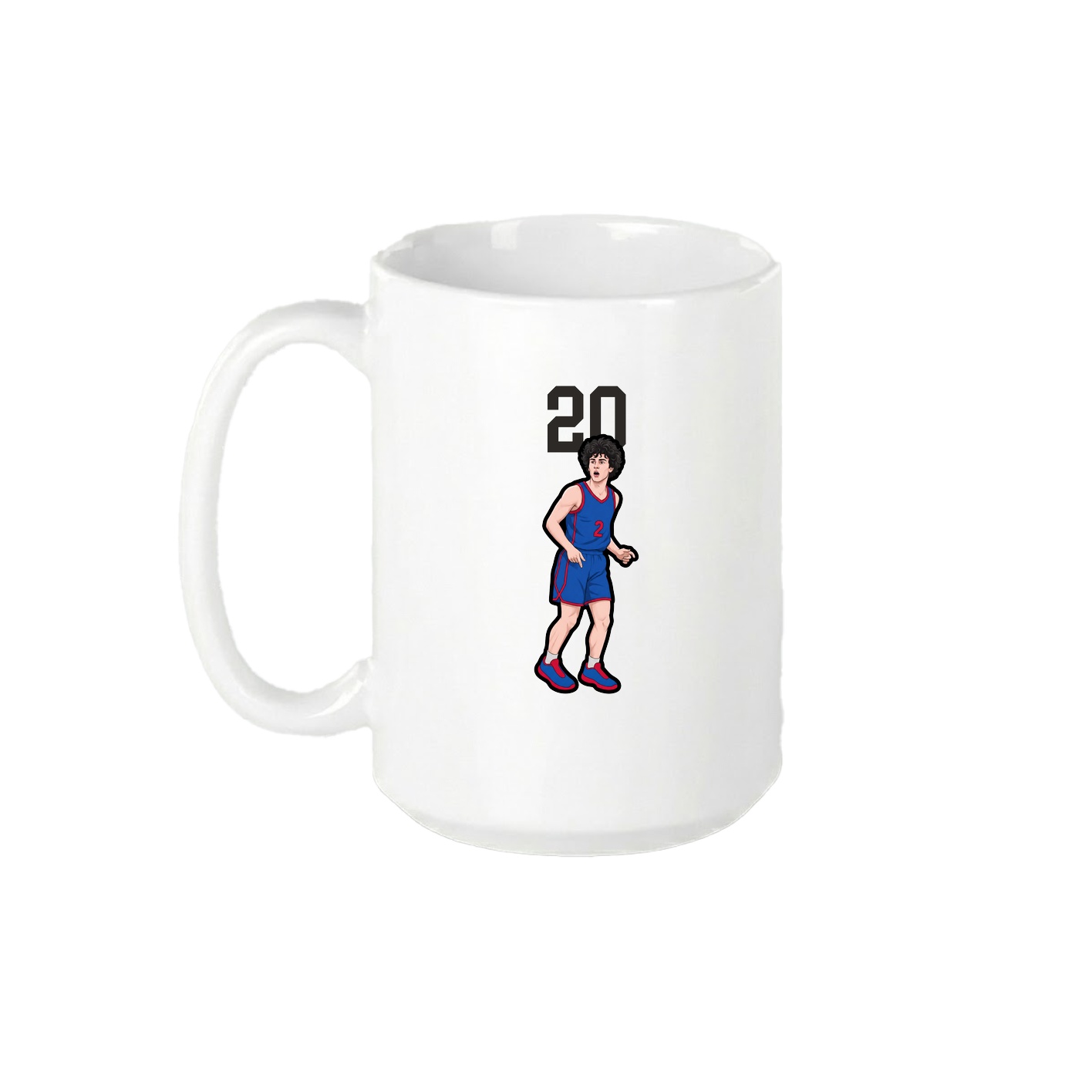 15oz Coffee Mug — Number Top in White