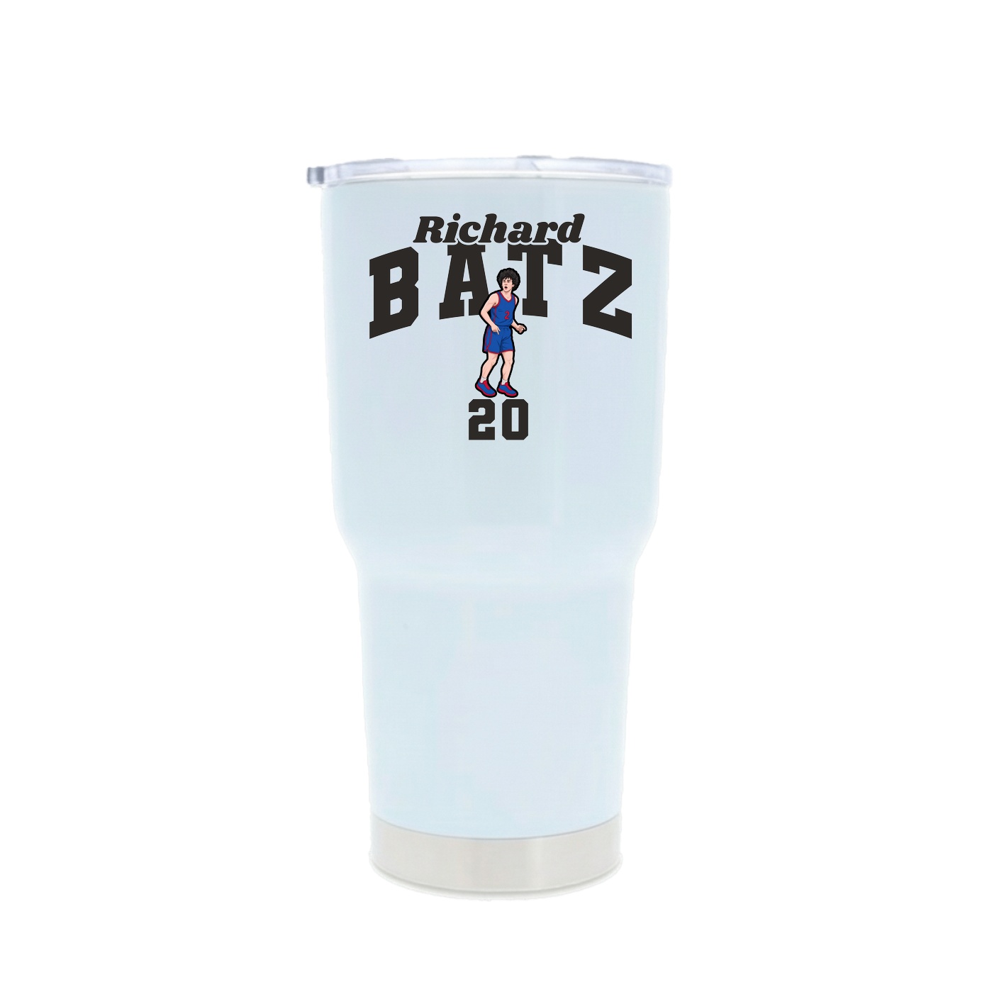 30oz Stainless Steel Tumbler — Signature Arch in White