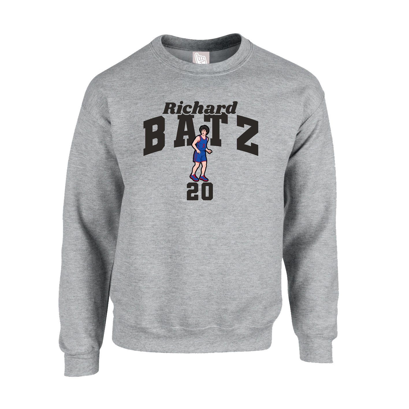 Fleece Crew — Signature Arch in Grey