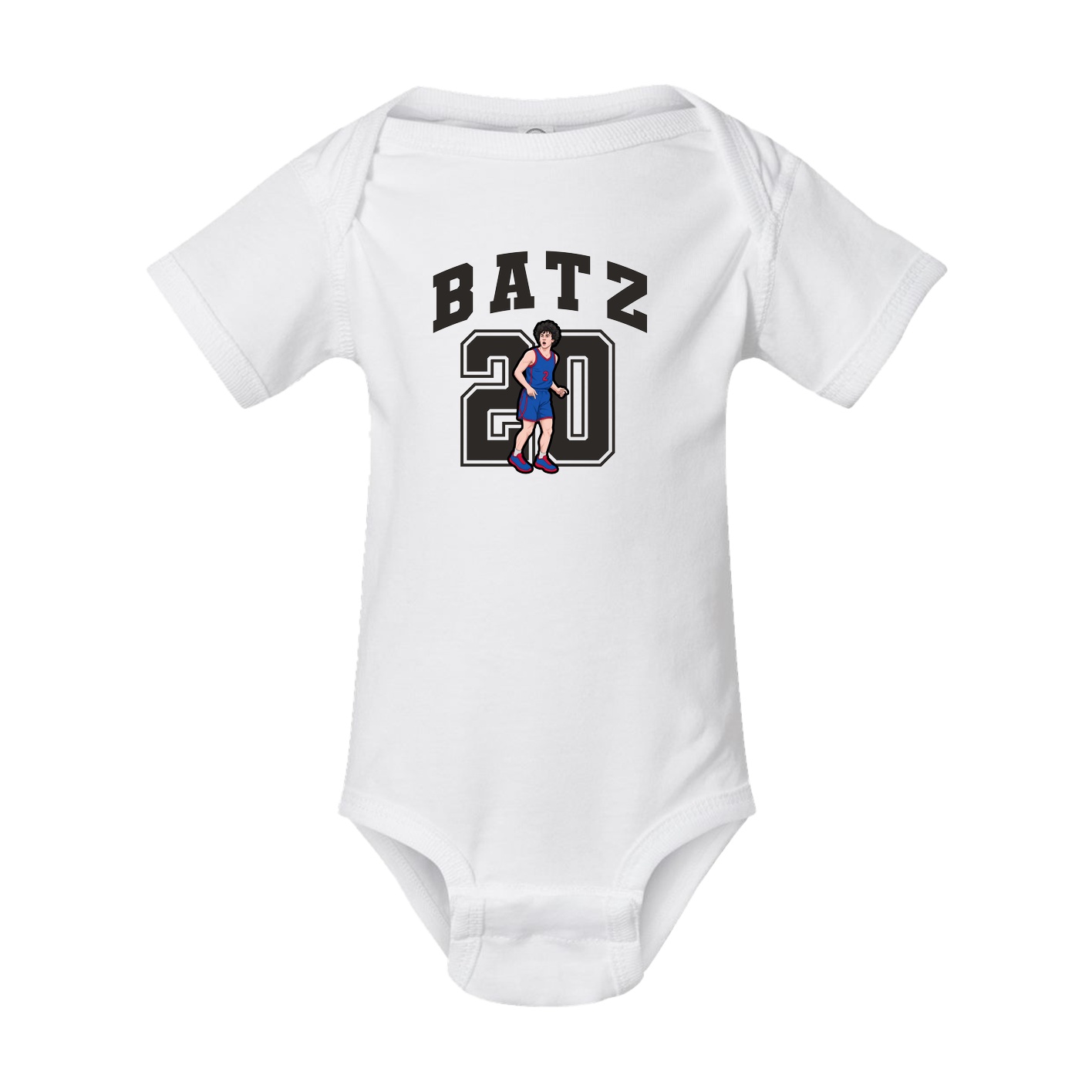 Baby Onesie — Number in White
