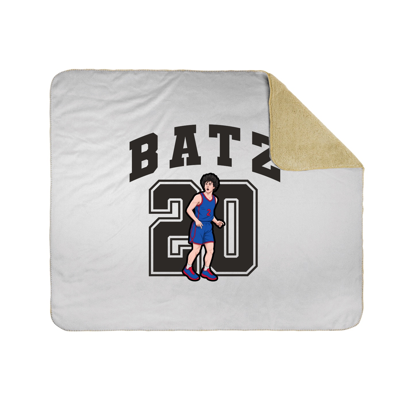 Throw Blanket — Number in White