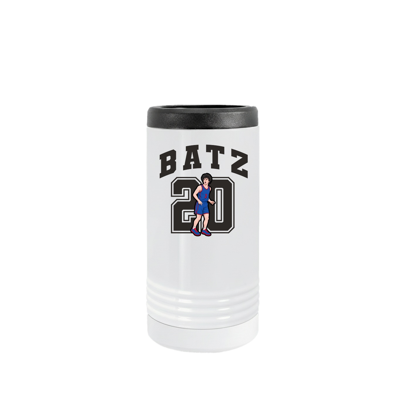 Slim Beverage Holder — Number in White