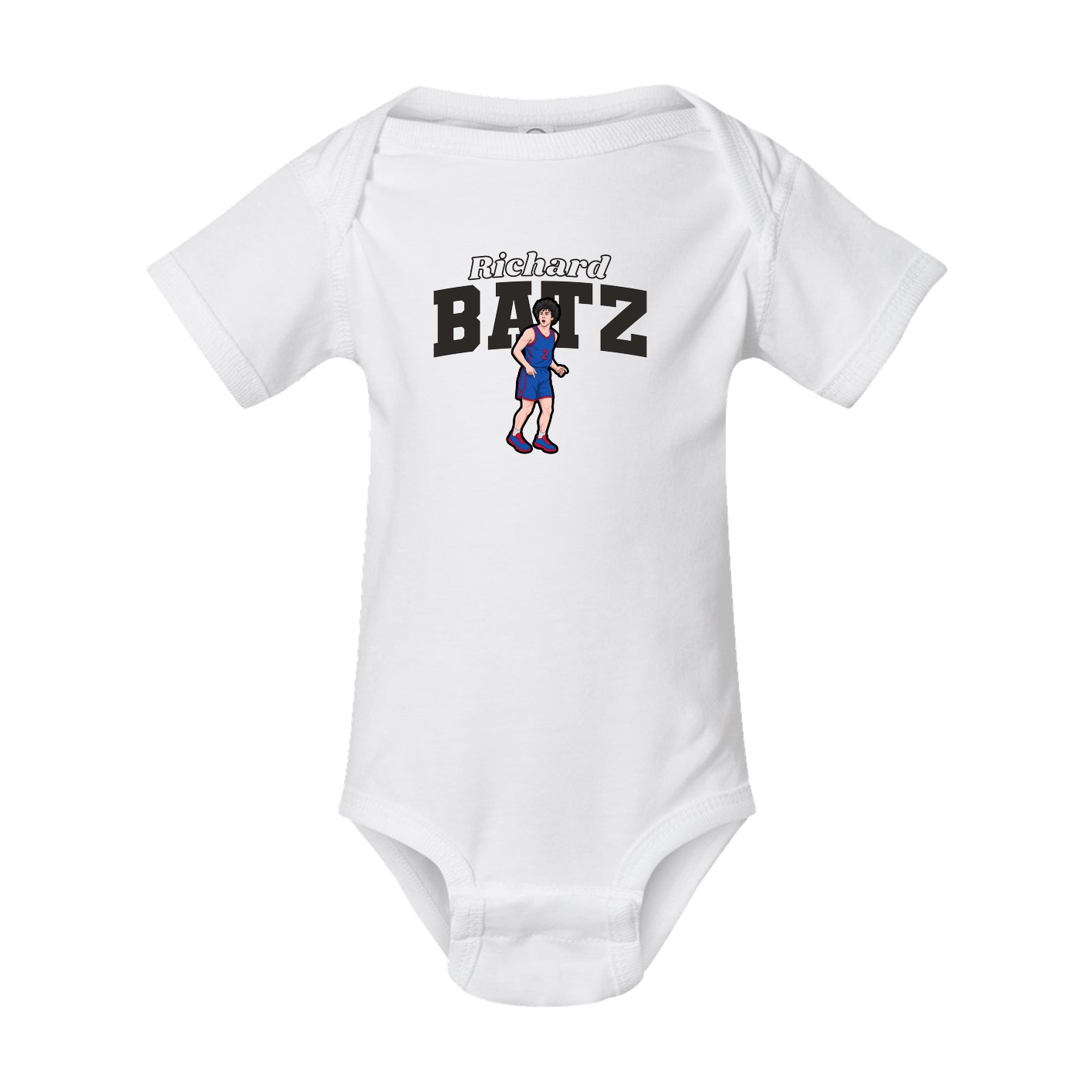 Baby Onesie — Name Arch in White