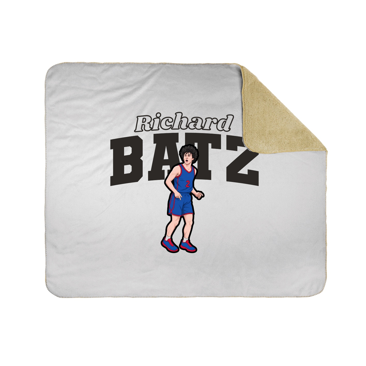 Throw Blanket — Name Arch in White