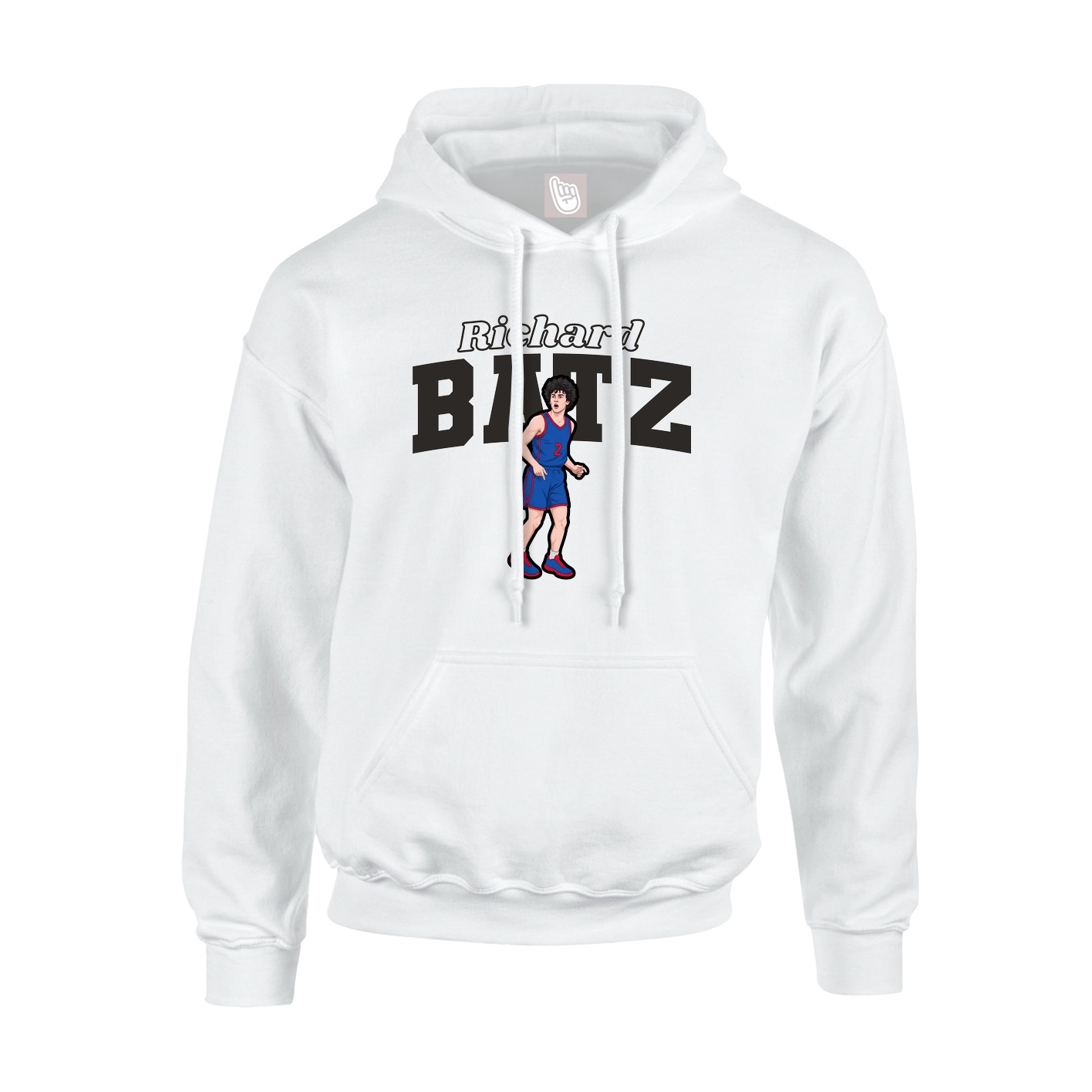 Hoodie — Name Arch in White