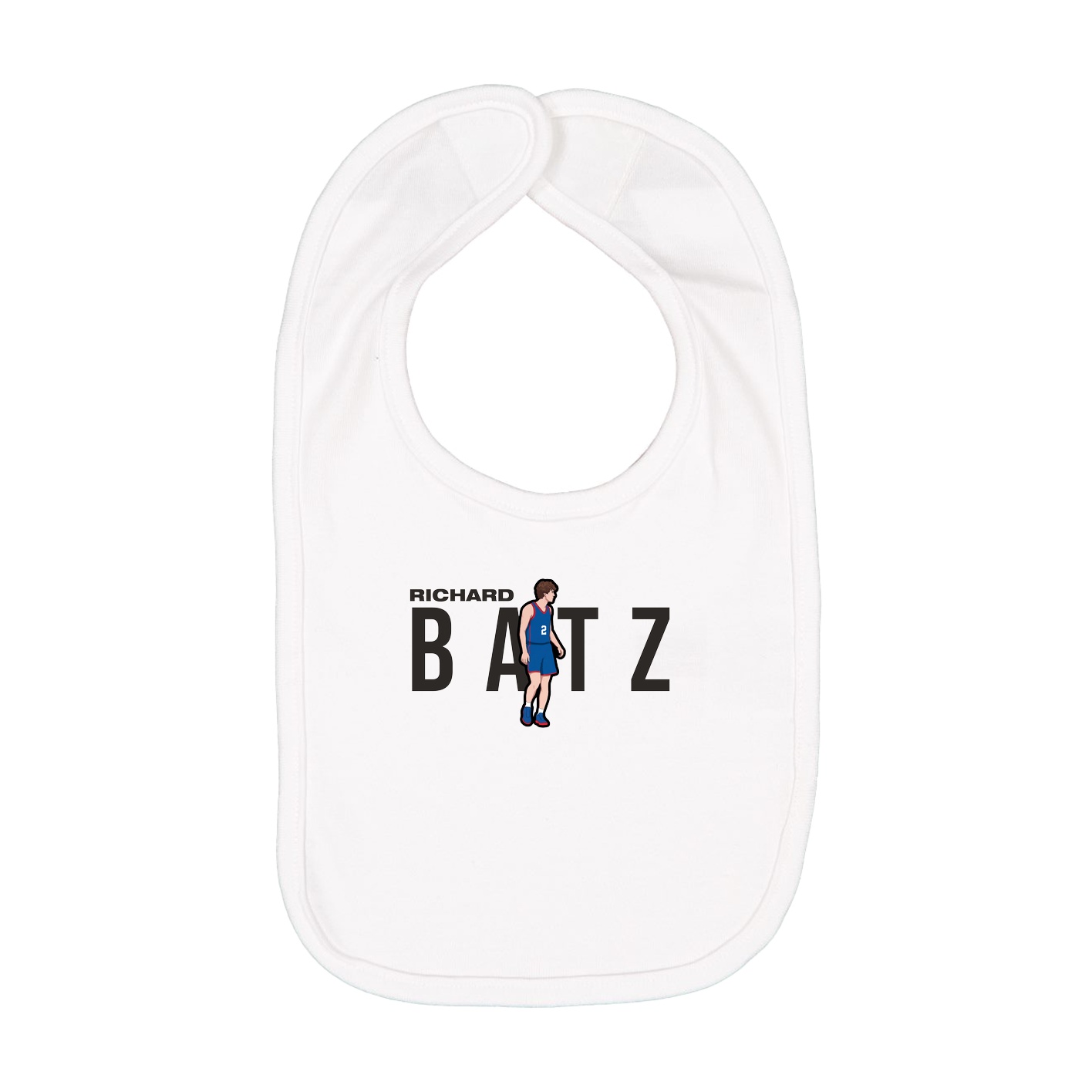 Infant Bib — Player Name in White