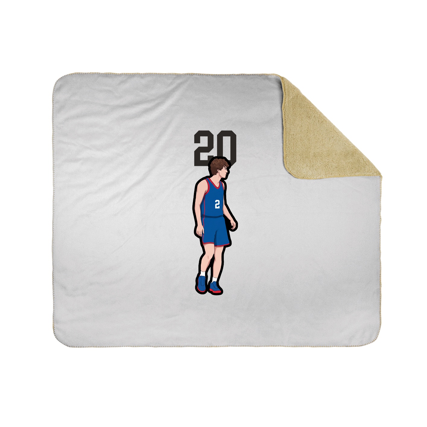Throw Blanket — Number Top in White