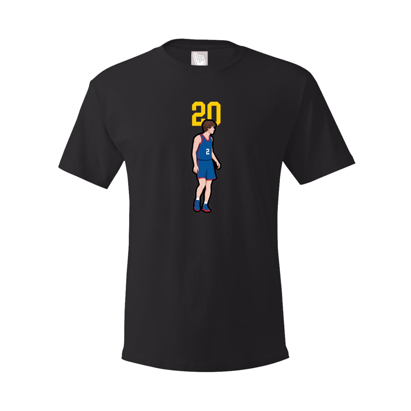 Youth Tee — Number Top in Black
