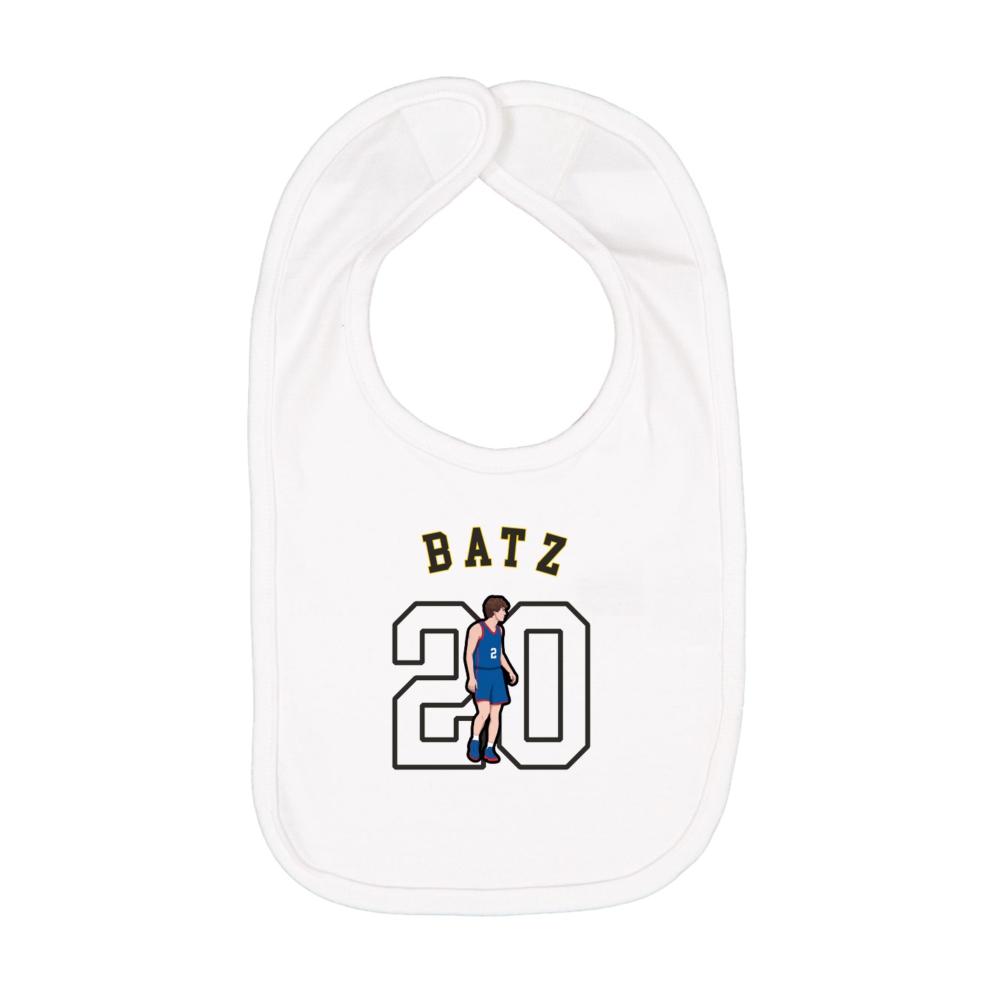 Infant Bib — Shirsey Arch in White