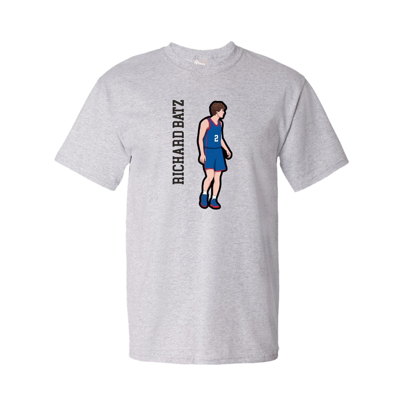 Youth Tee — Name Vertical in Grey