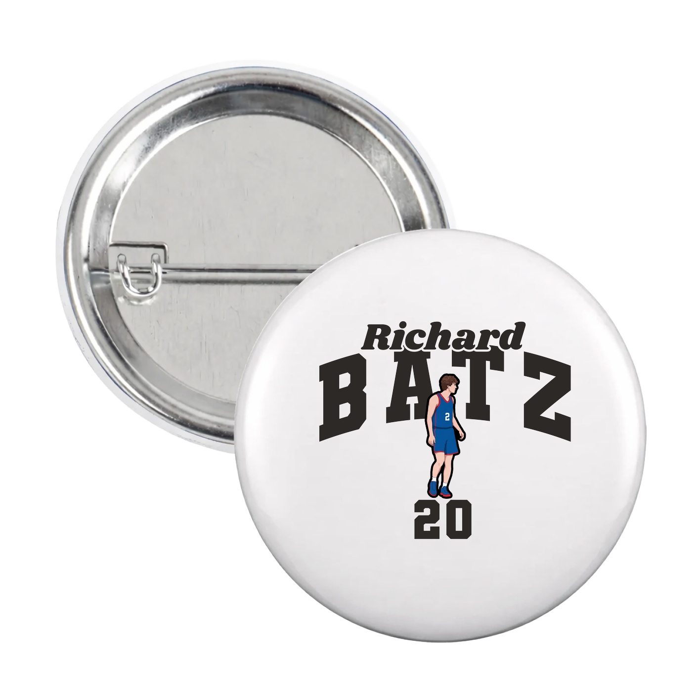 Game Day Button — Signature Arch in White