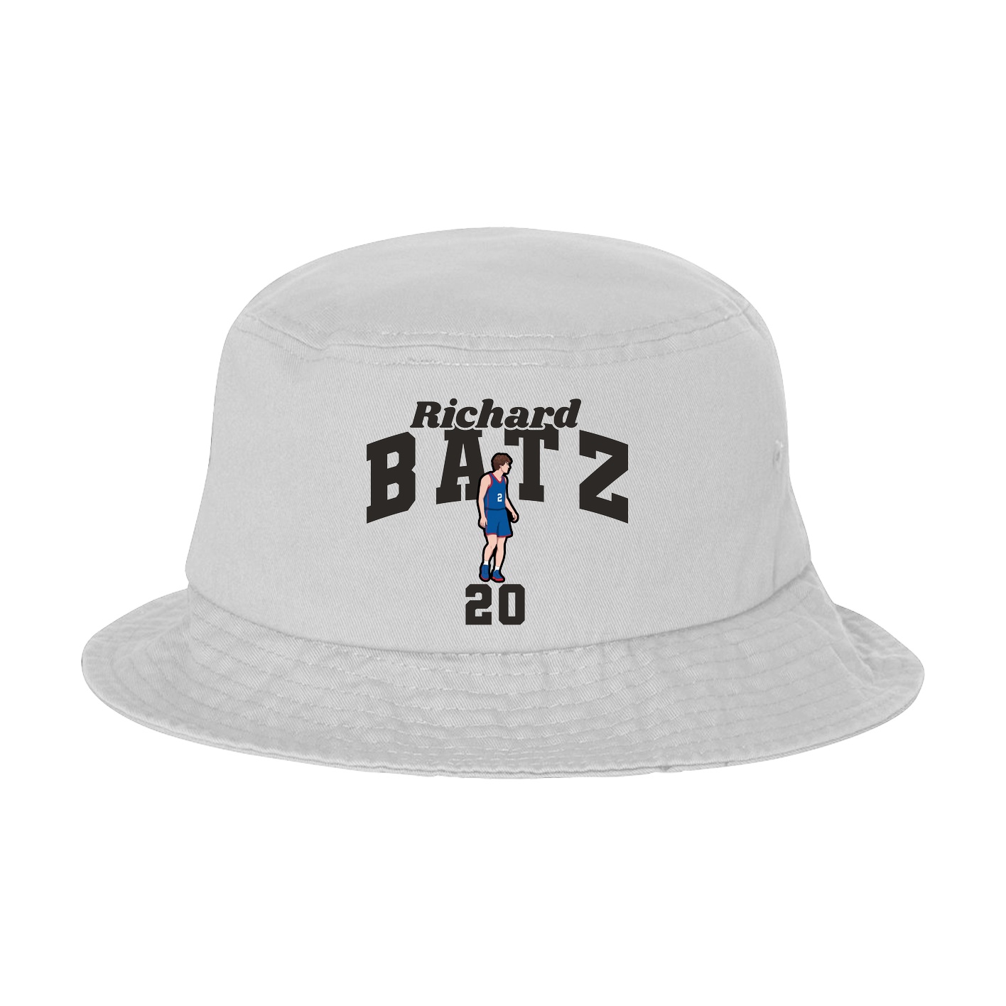 Bucket Cap — Signature Arch in White