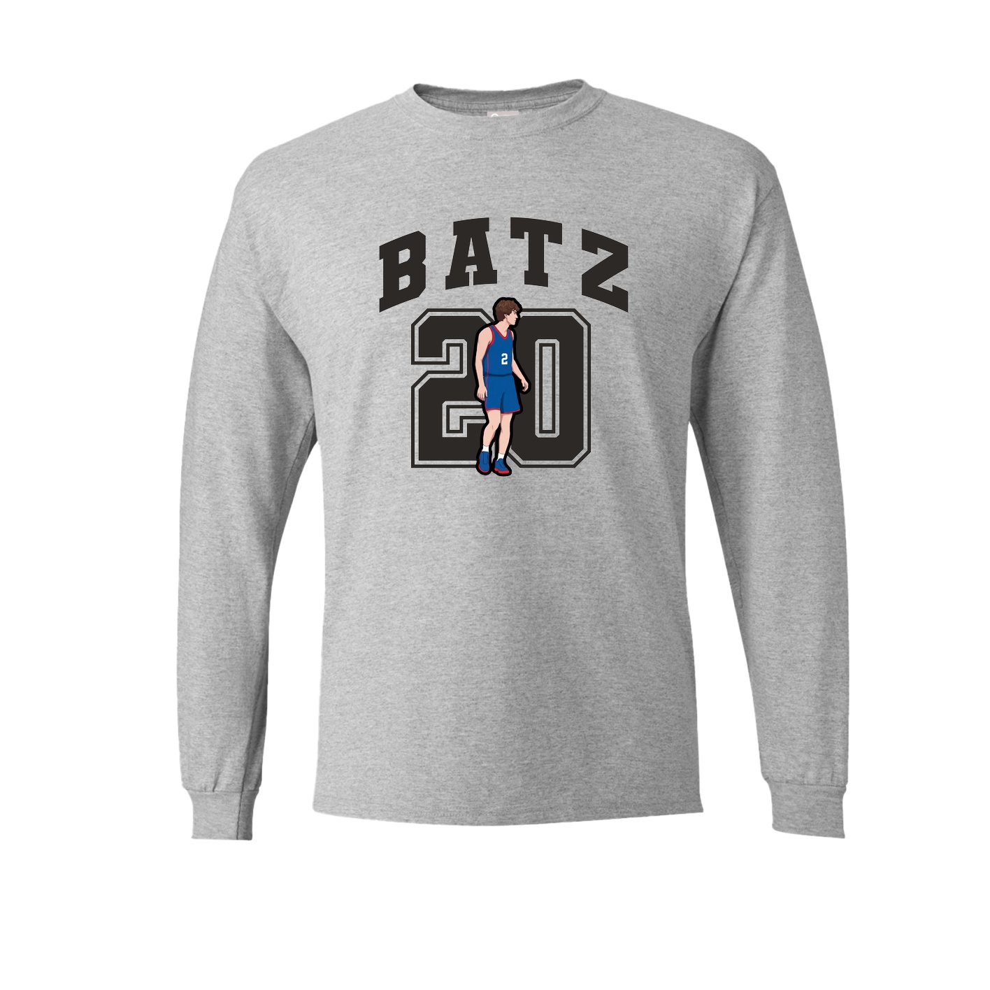Long Sleeve Tee — Number in Grey