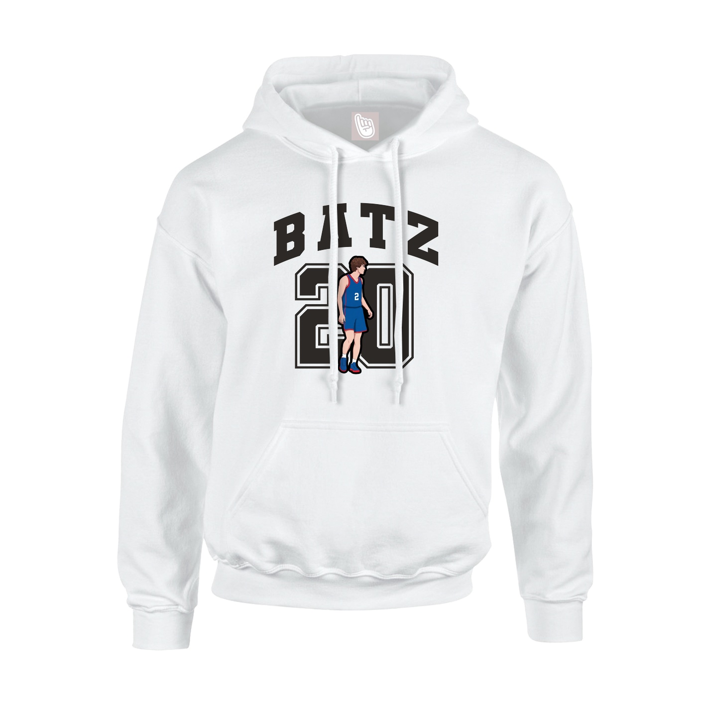 Hoodie — Number in White