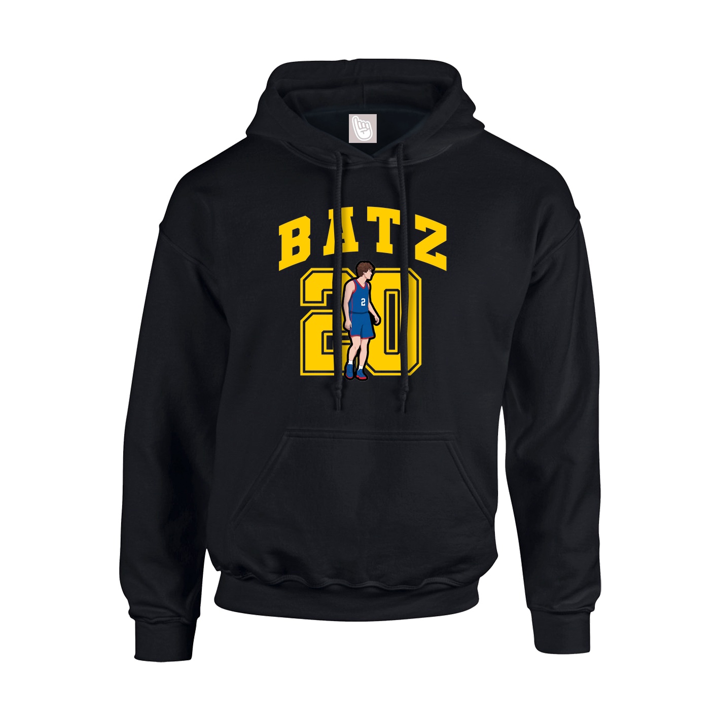 Youth Hoodie — Number in Black