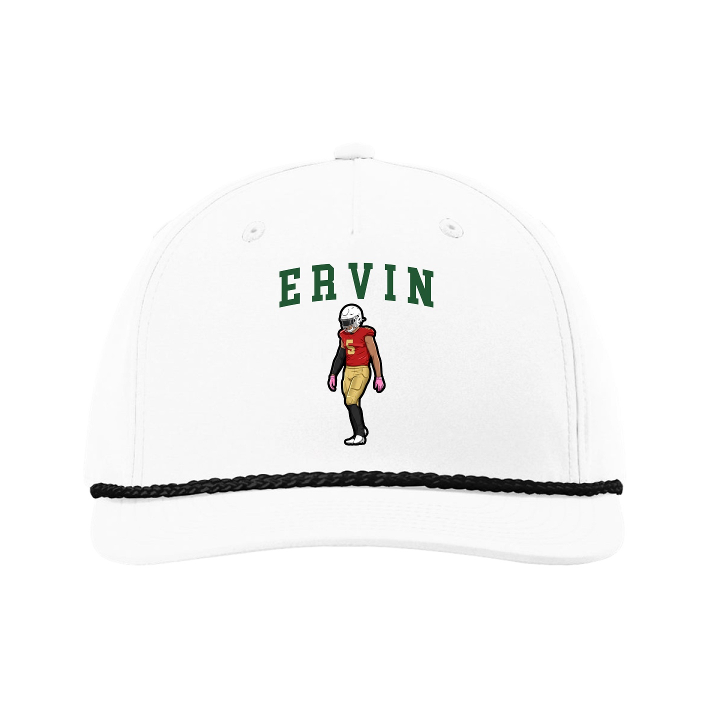 Five-Panel Classic Rope Cap — Shirsey in White