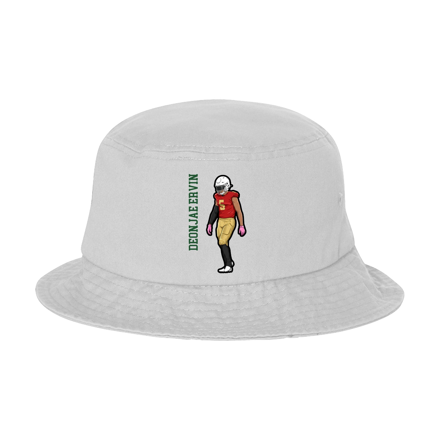 Bucket Cap — Name Vertical in White