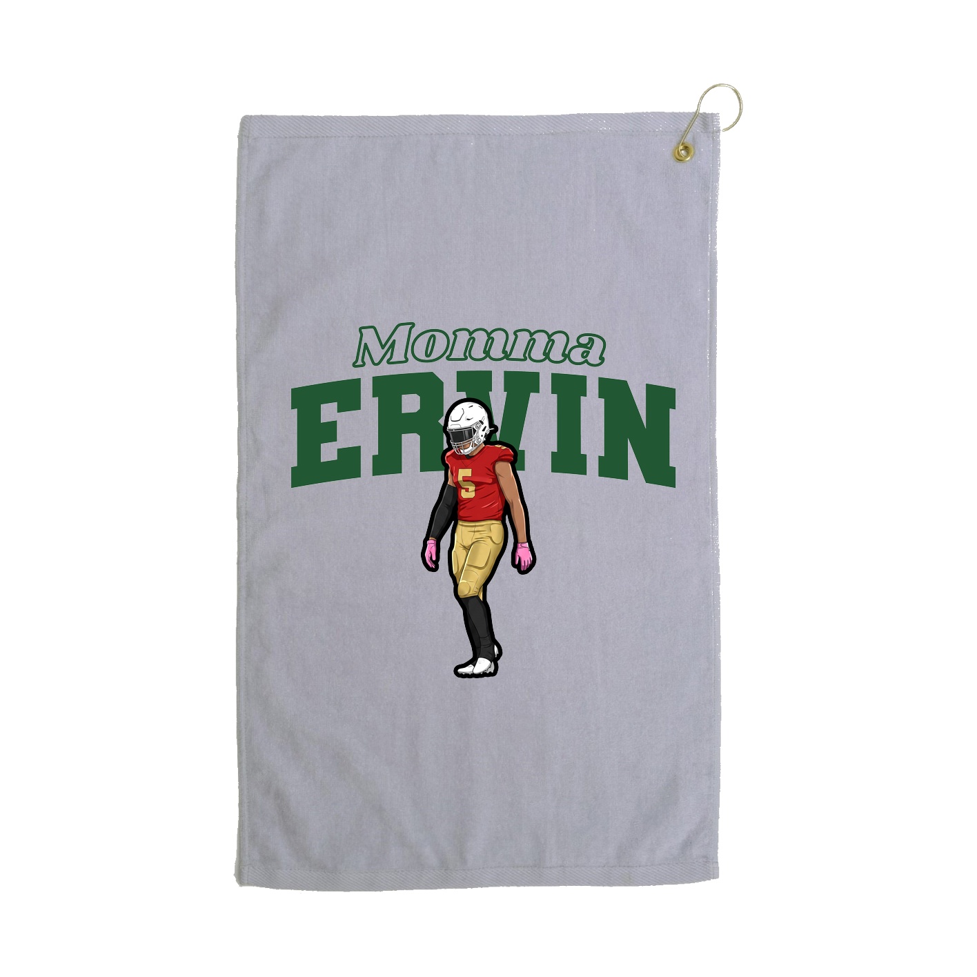 Golf Towel — Mothers Day Block in Grey