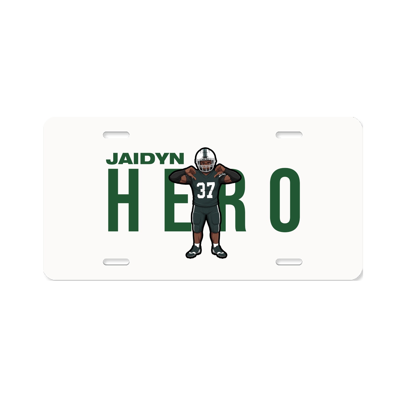 License Plate — Player Name in Classic