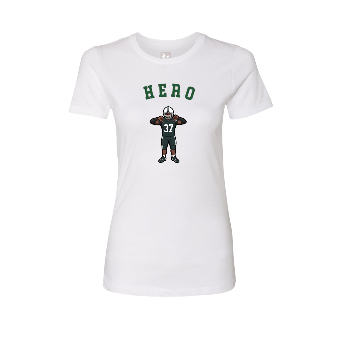 Fitted Women's Tee — Shirsey Arch in White
