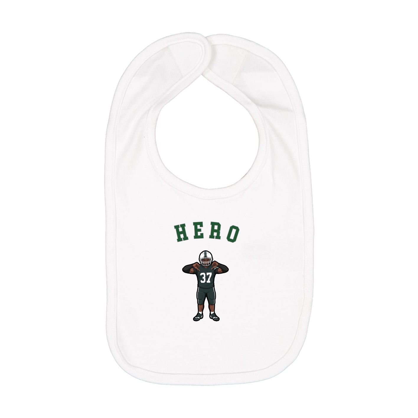 Infant Bib — Shirsey Arch in White