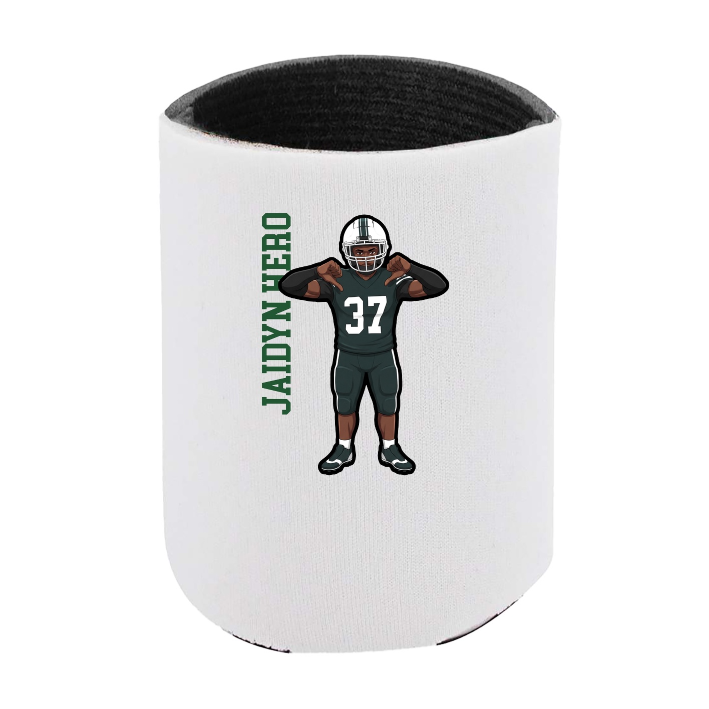Can Holder — Name Vertical in White