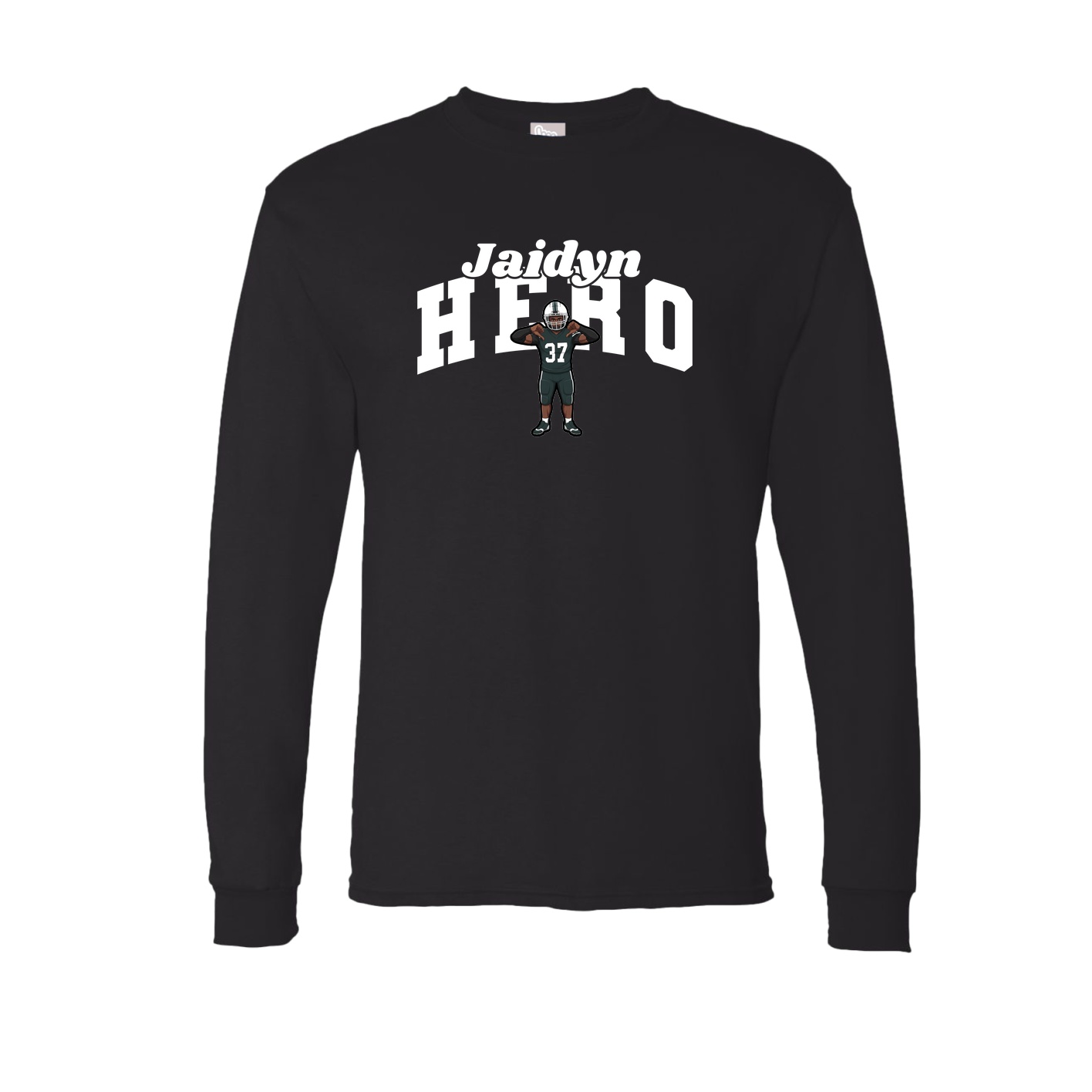 Long Sleeve Tee — Signature Arch in Black