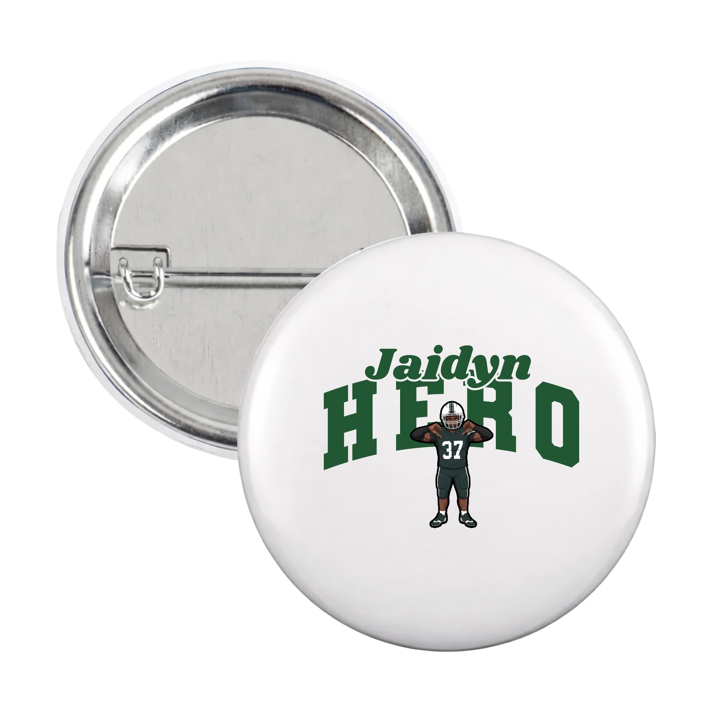 Game Day Button — Signature Arch in White
