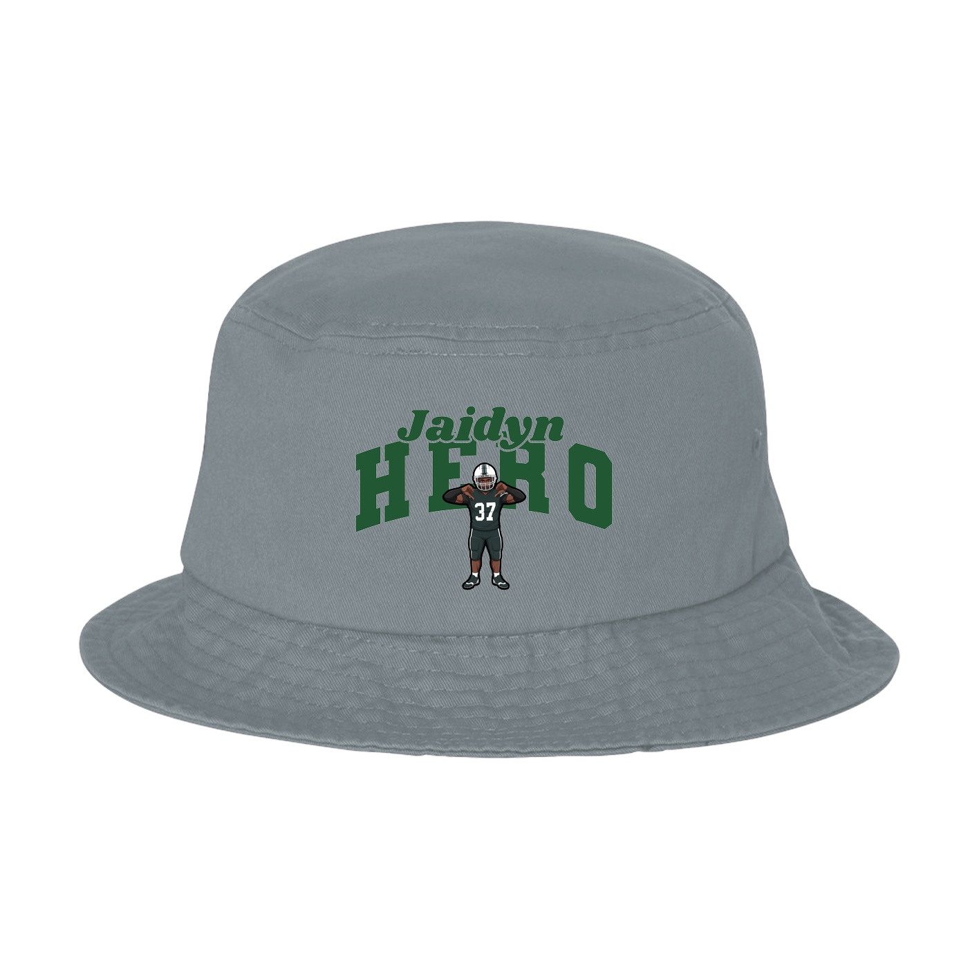 Bucket Cap — Signature Arch in Grey