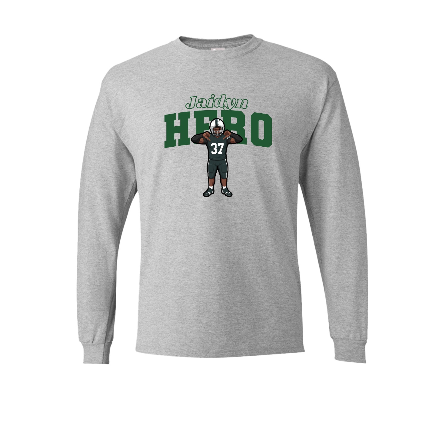 Long Sleeve Tee — Name Arch in Grey