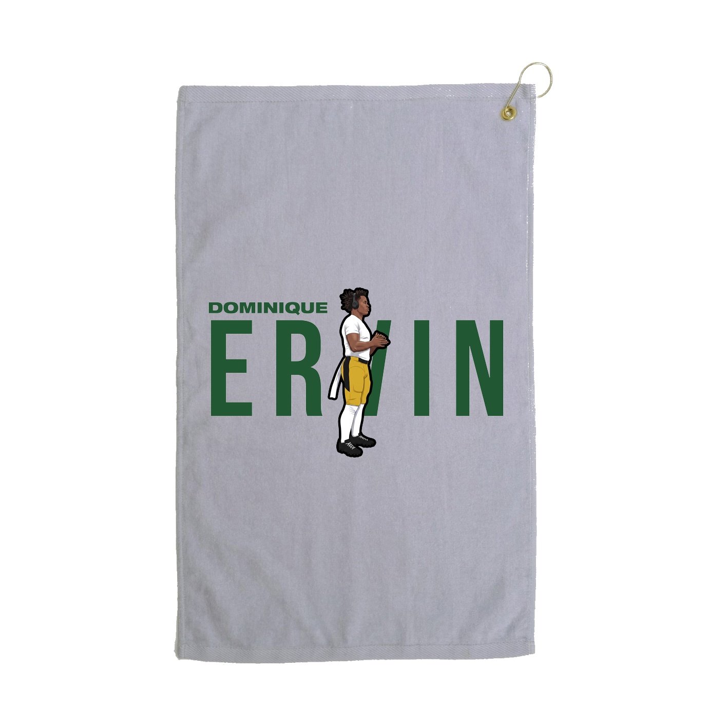 Golf Towel — Player Name in Grey