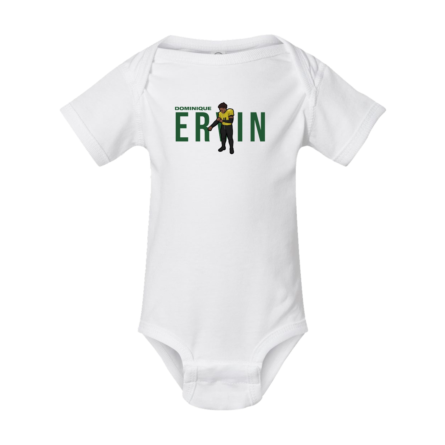Baby Onesie — Player Name in White