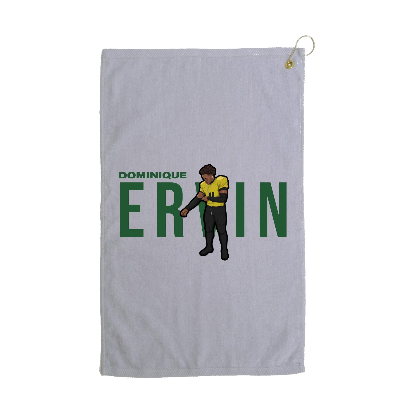 Golf Towel — Player Name in Grey