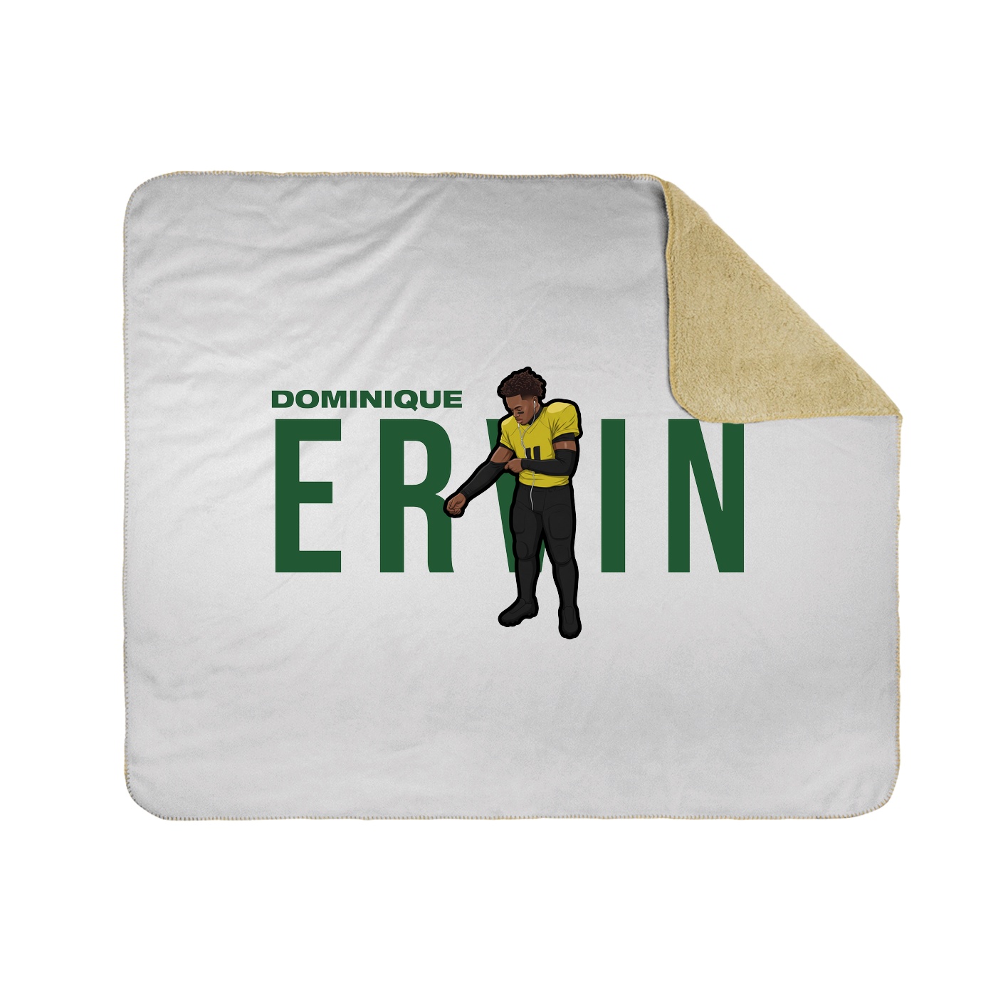 Throw Blanket — Player Name in White