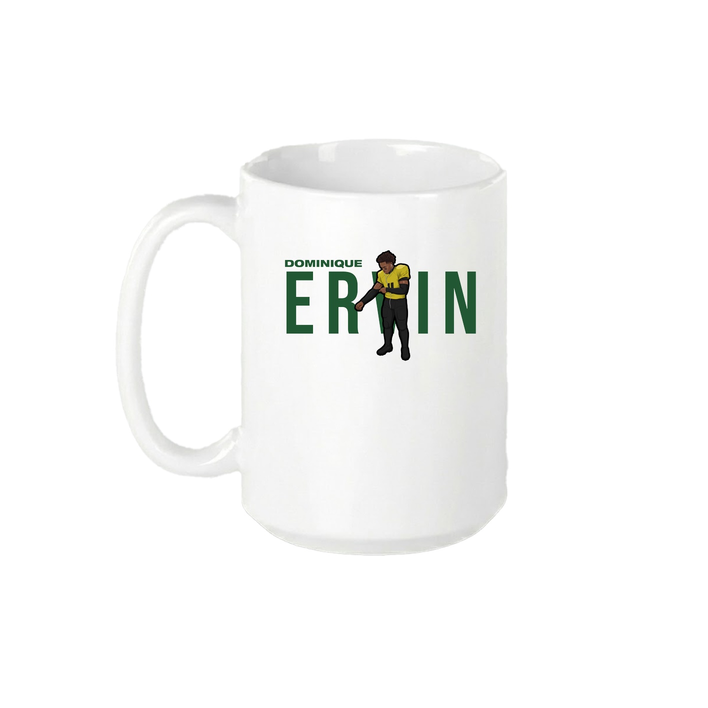 15oz Coffee Mug — Player Name in White