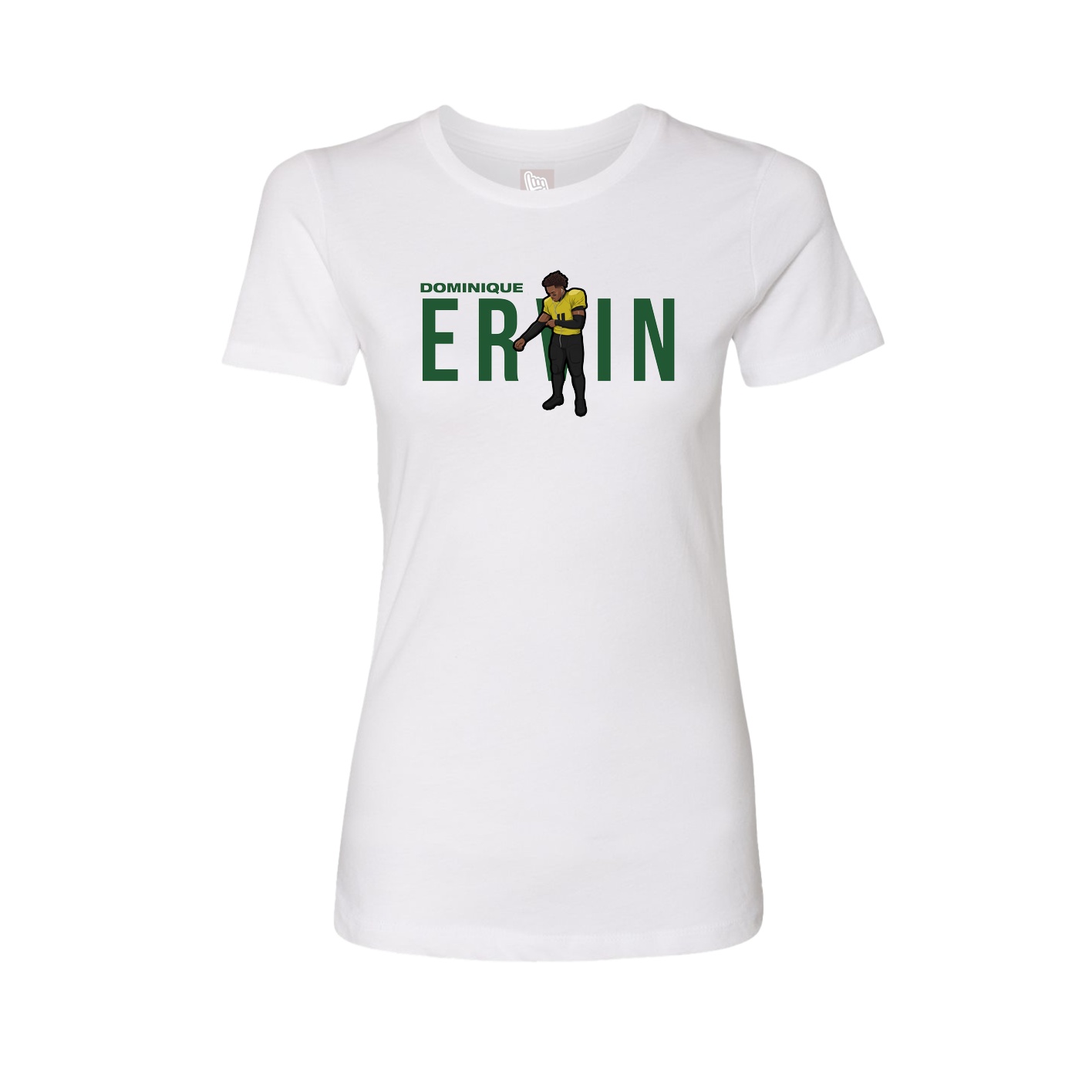Fitted Women's Tee — Player Name in White