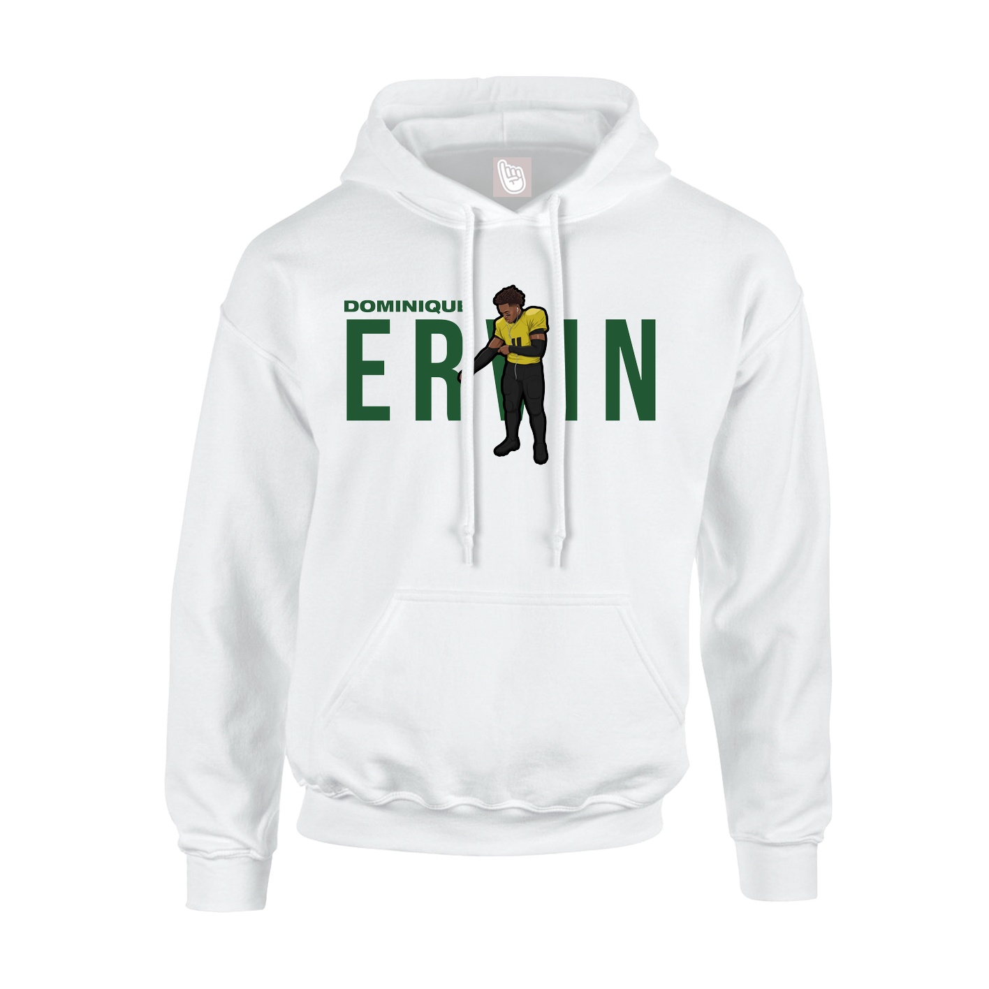 Youth Hoodie — Player Name in White