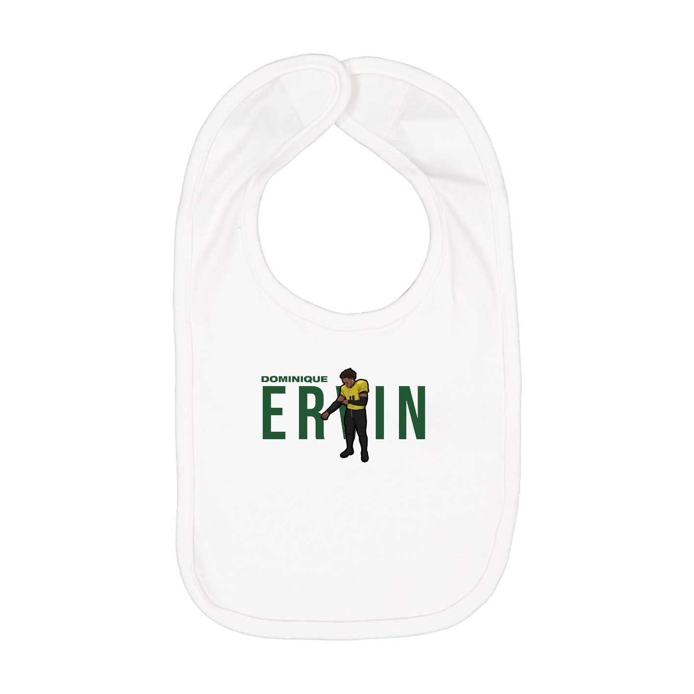 Infant Bib — Player Name in White