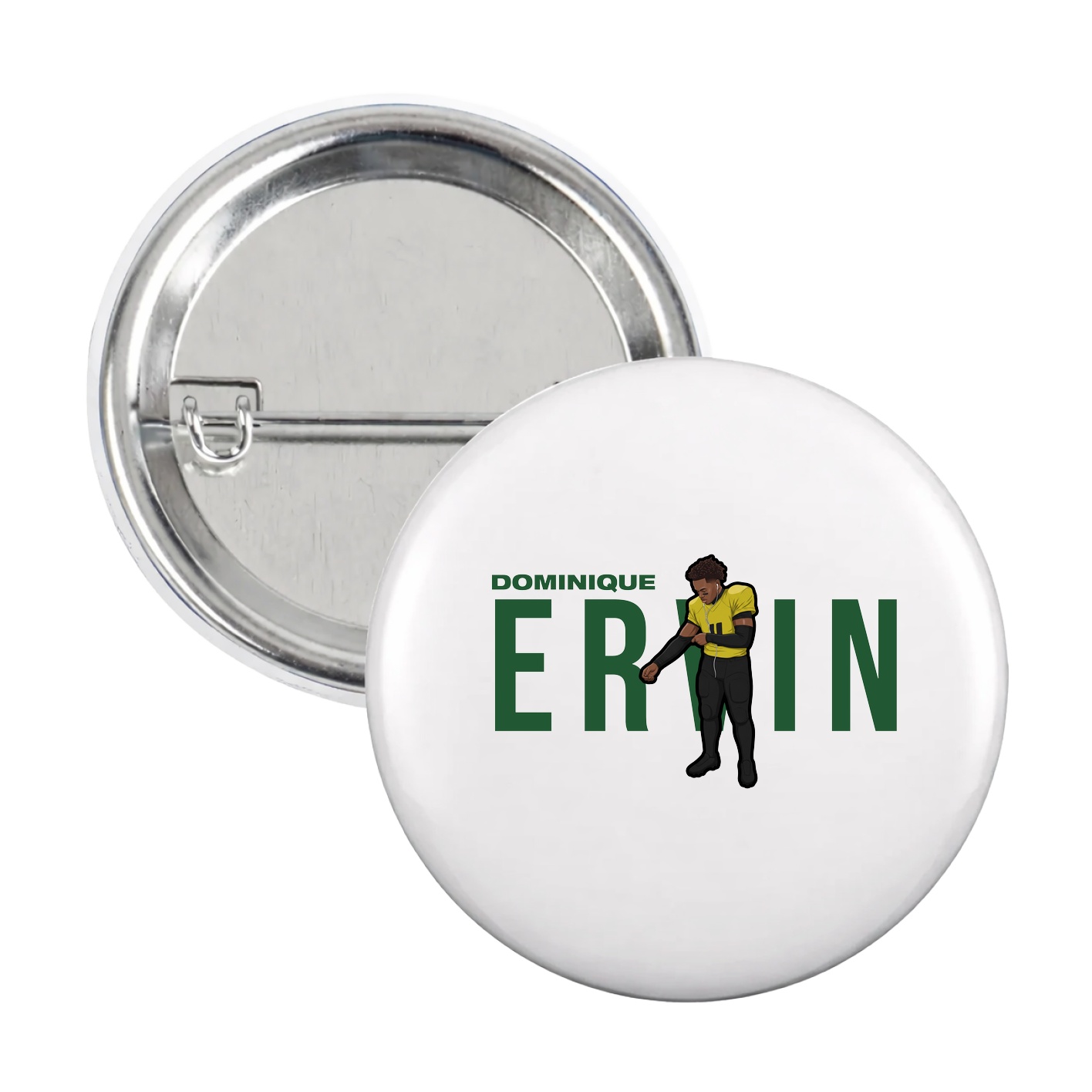 Game Day Button — Player Name in White
