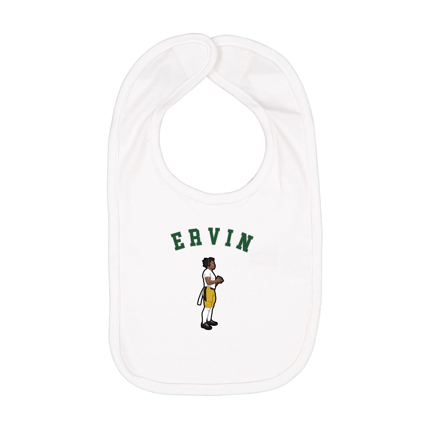 Infant Bib — Shirsey Arch in White